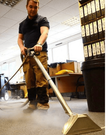 This is a photo of Canterbury Carpet Cleaners Carrying out an office carpet clean in Ashford