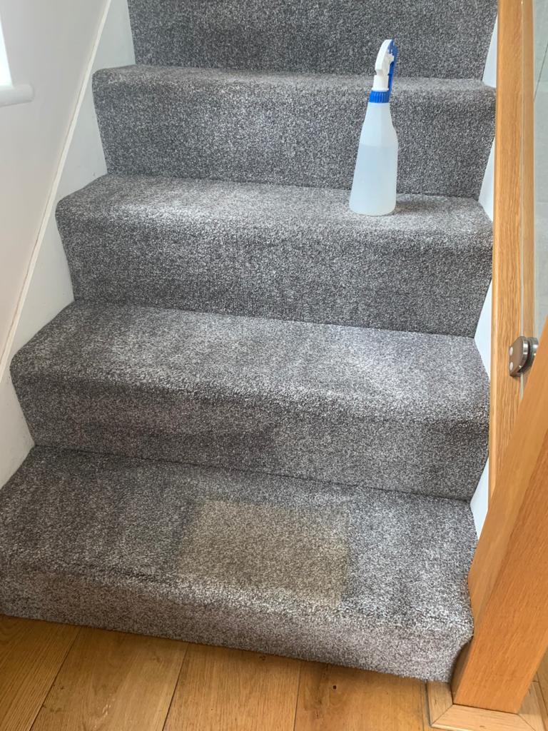 This is a photo of Ashford Carpet Cleaning Carrying out a staircase and landing carpet clean in a house in Ashford