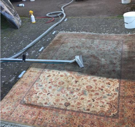 This is a photo of Ashford Carpet Cleaning Carrying out a rug clean in Ashford