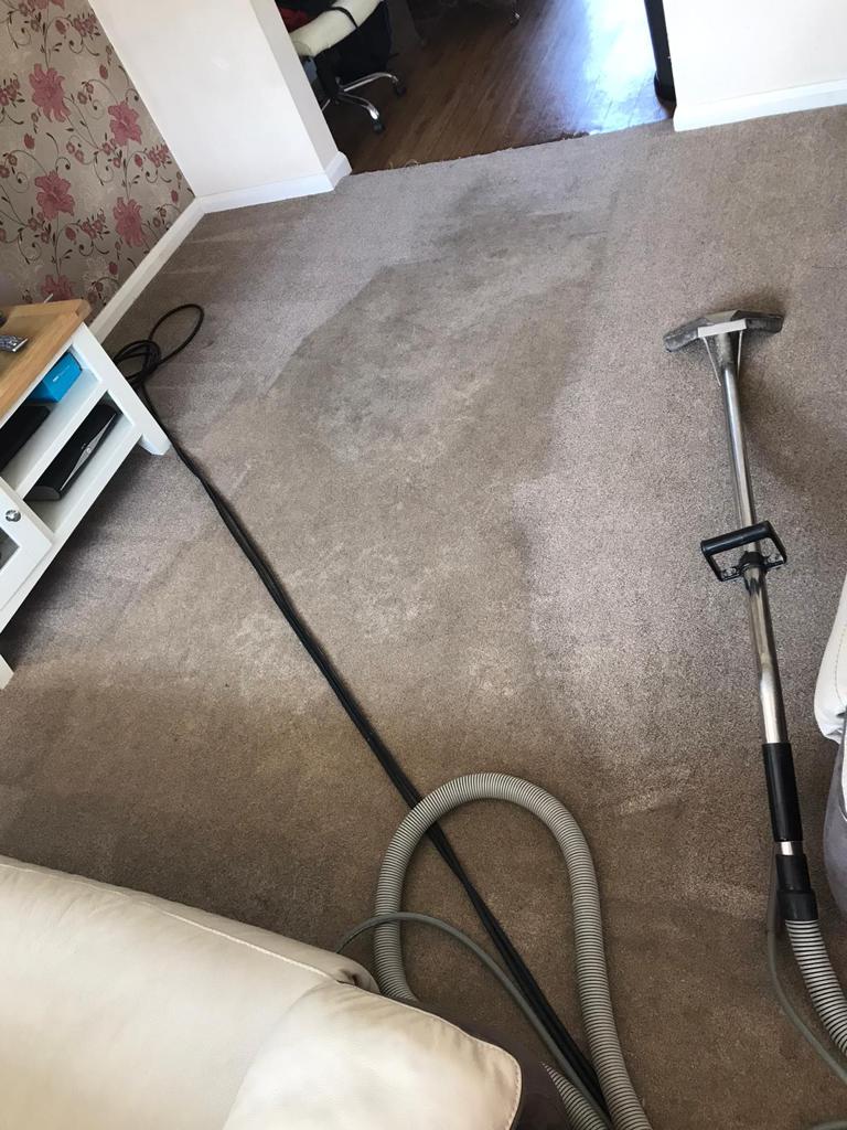 This is a photo of Ashford Carpet Cleaning Carrying out a carpet clean at a house in Ashford